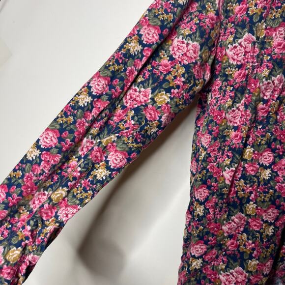 Engineered Garments Rose Blue Floral Flannel Button-down Shirt sz S - Picture 7 of 7